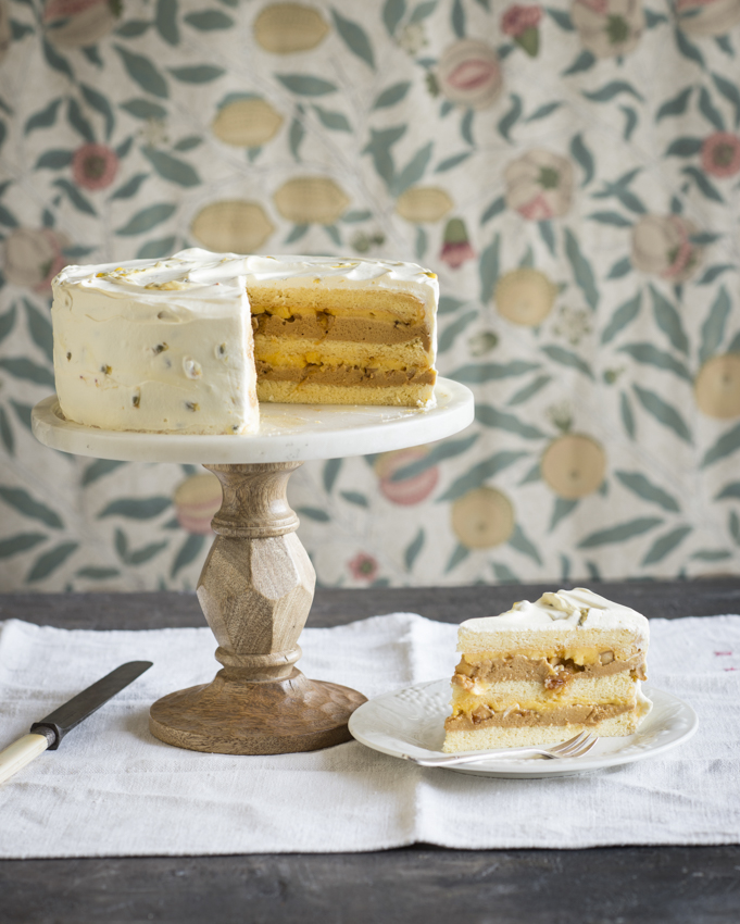 Caramel Passion Gateau: A decadent dessert indulgence, combining caramel and passion fruit flavors for a delightful treat