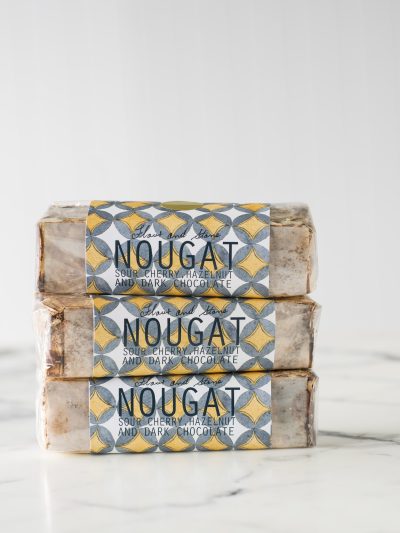 Sour Cherry, Hazelnut, and Dark Chocolate Nougat: A delicious blend of flavors in one delightful treat