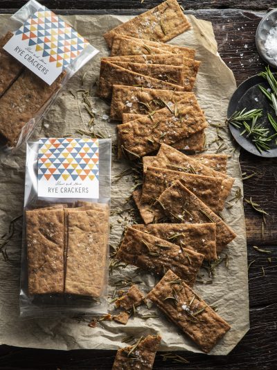 Rye crackers: Crunchy snacks made from hearty rye flour, perfect for pairing with cheeses and dips